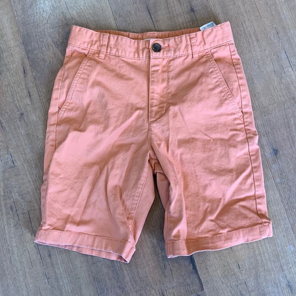 Old Navy Orange Slim Elastic Waist Kid’s Bermuda Khaki Shorts